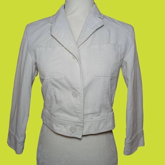 Kenneth Cole light corduroy cream jacket Size 2 - Picture 1 of 8
